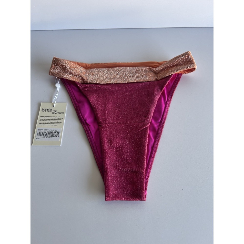 ARGENTINA BOTTOM COLOR BLOCK SUN KISSED SHIMMER/FUCHSIA BERRY SHIMMER Size P - Picture 1 of 4